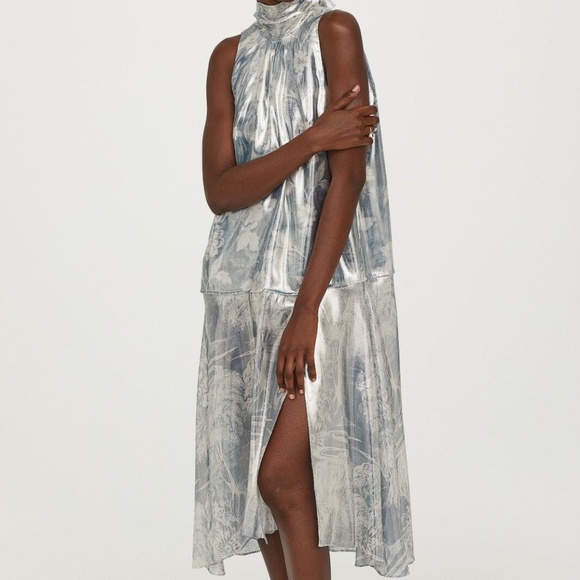 H&M Conscious Exclusive Lyocell & Silk Dress Size Small S - Picture 1 of 3